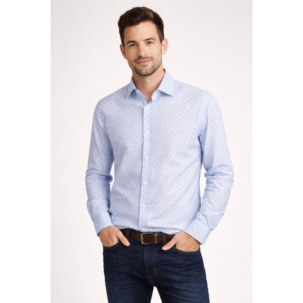 Officecore Ben Sherman Dress Shirt Mens Small Blue Stretch Wrinkle Resistant NWT